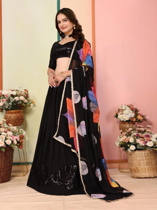 Vichitra silk lehenga choli