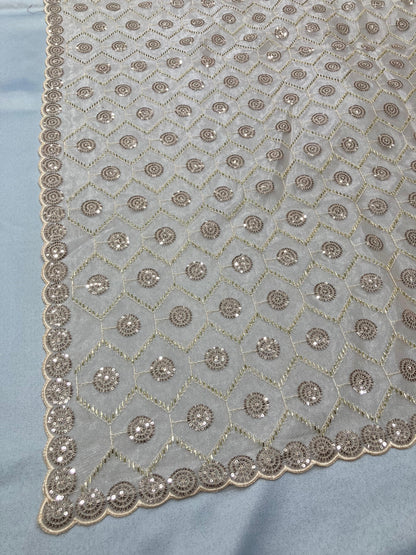 Twill net saree