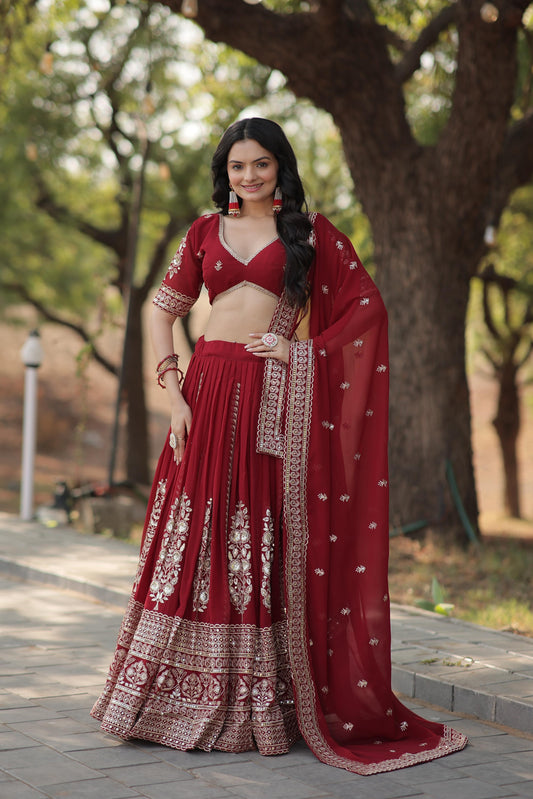 Faux blooming lehenga