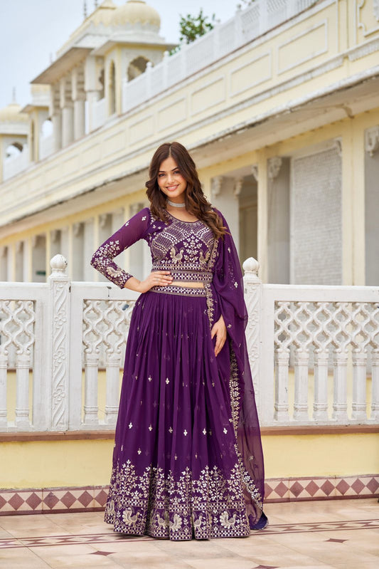 Faux georegtte lehenga choli