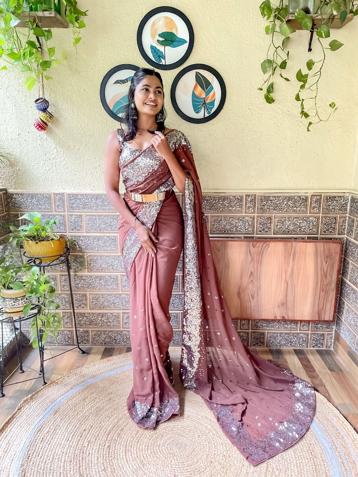 Georgette ready to wear saree