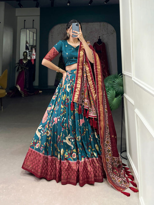 Tussar silk lehenga choli