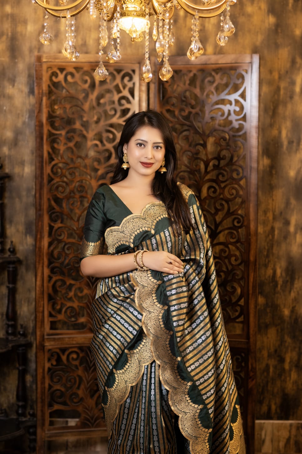 Soft banarasi silk saree