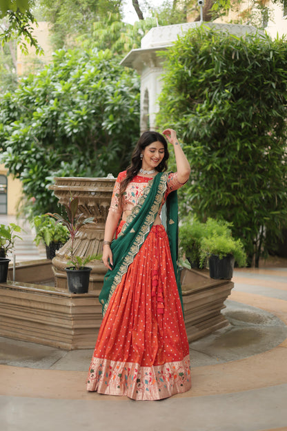 Jequard lehenga choli