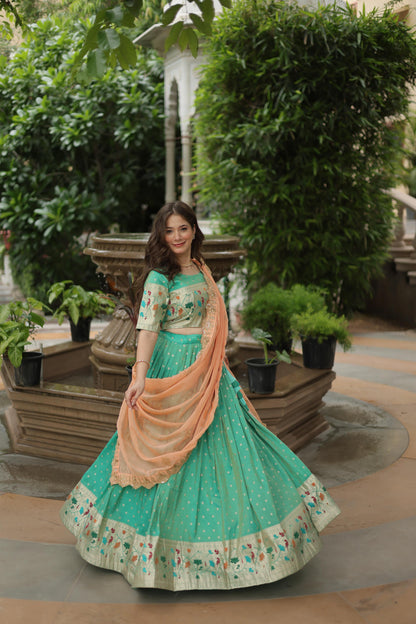 Jequard lehenga choli