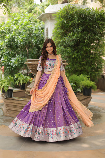 Jequard lehenga choli