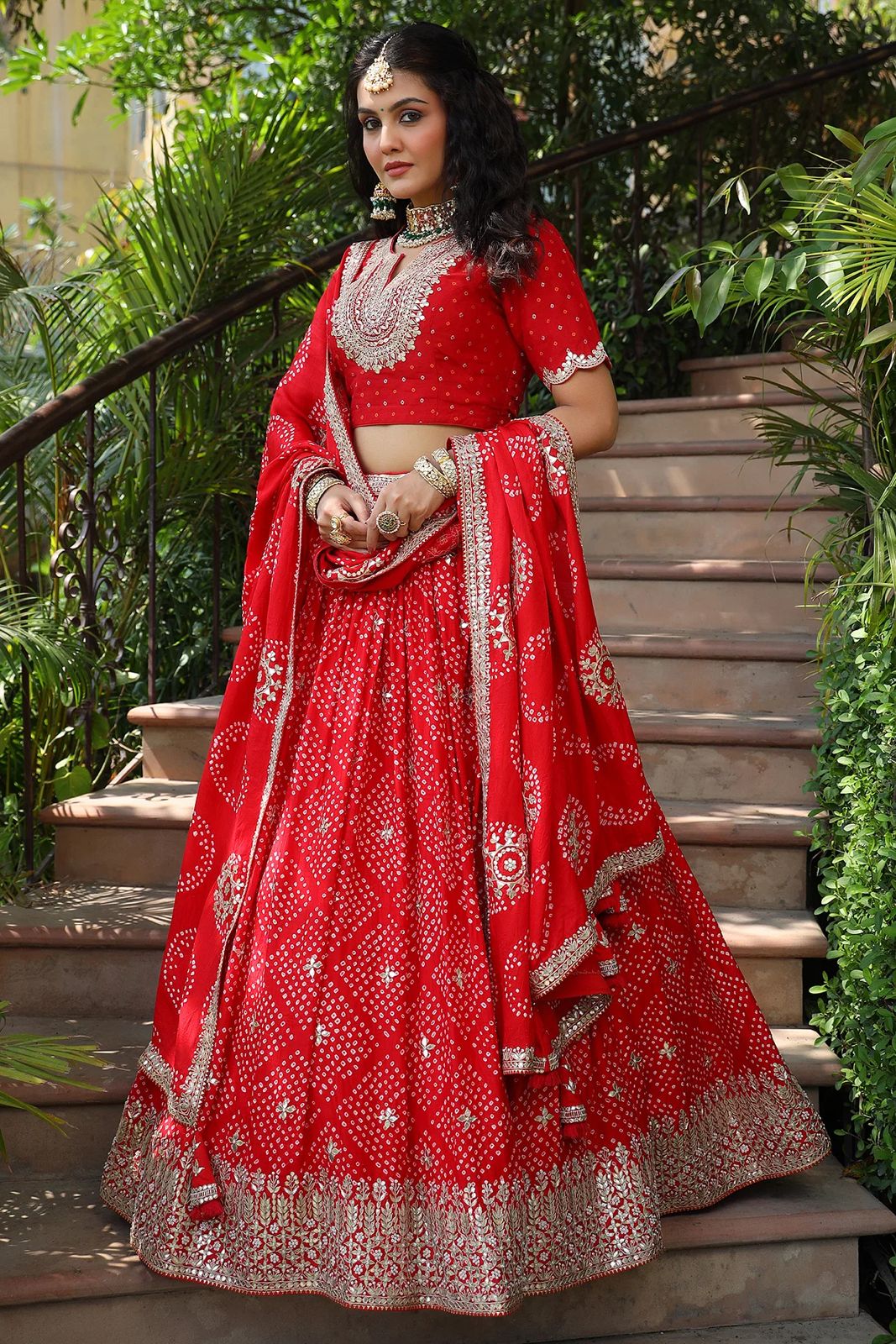 Faux georgette lehenga choli