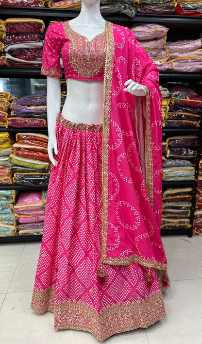 Faux georgette lehenga choli