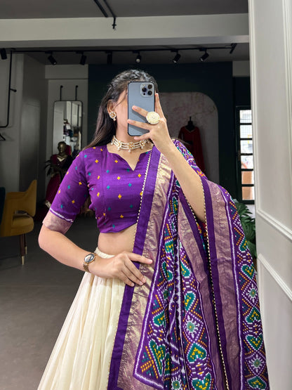 Tussar silk lehenga choli