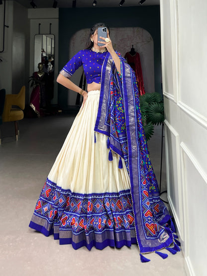 Tussar silk lehenga choli