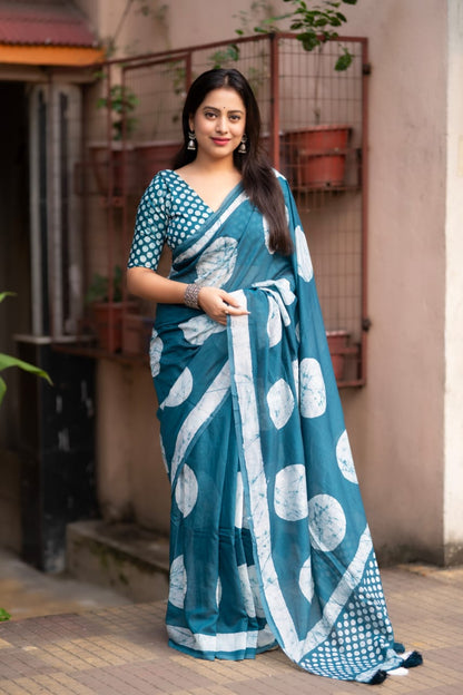 Pure chanderi cotton saree