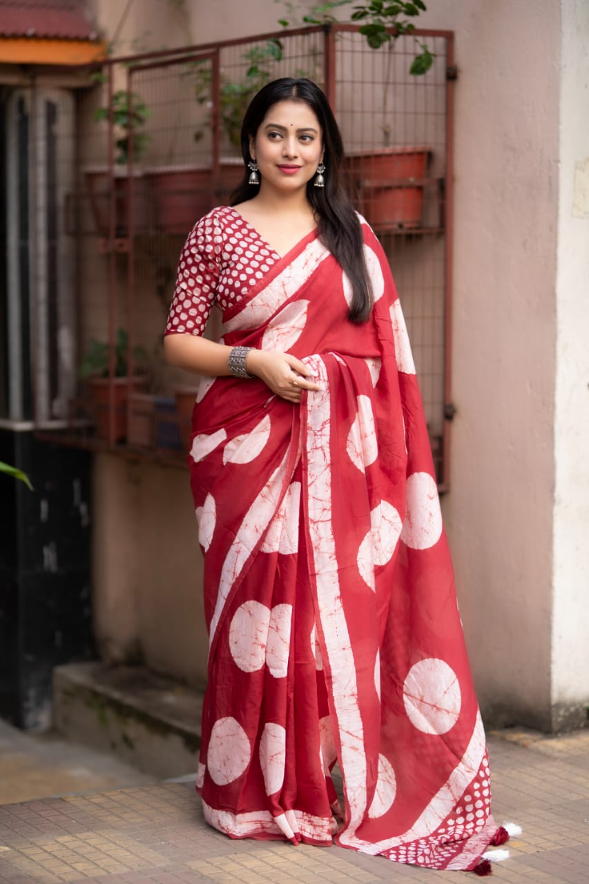 Pure chanderi cotton saree