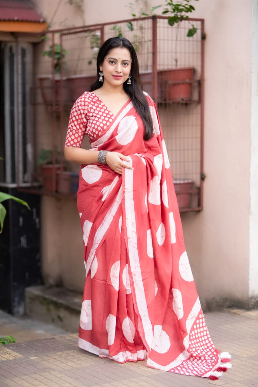 Pure chanderi cotton saree