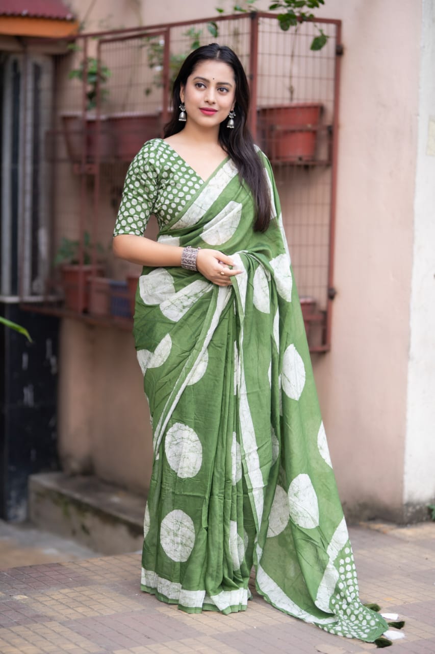 Pure chanderi cotton saree