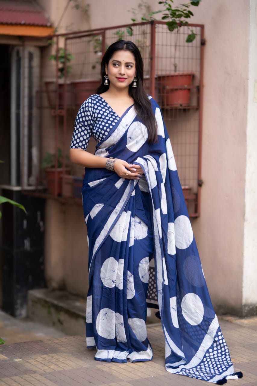 Pure chanderi cotton saree