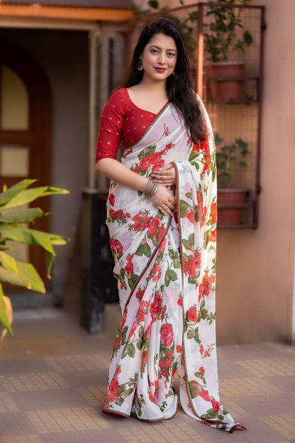 Soft georgette saree