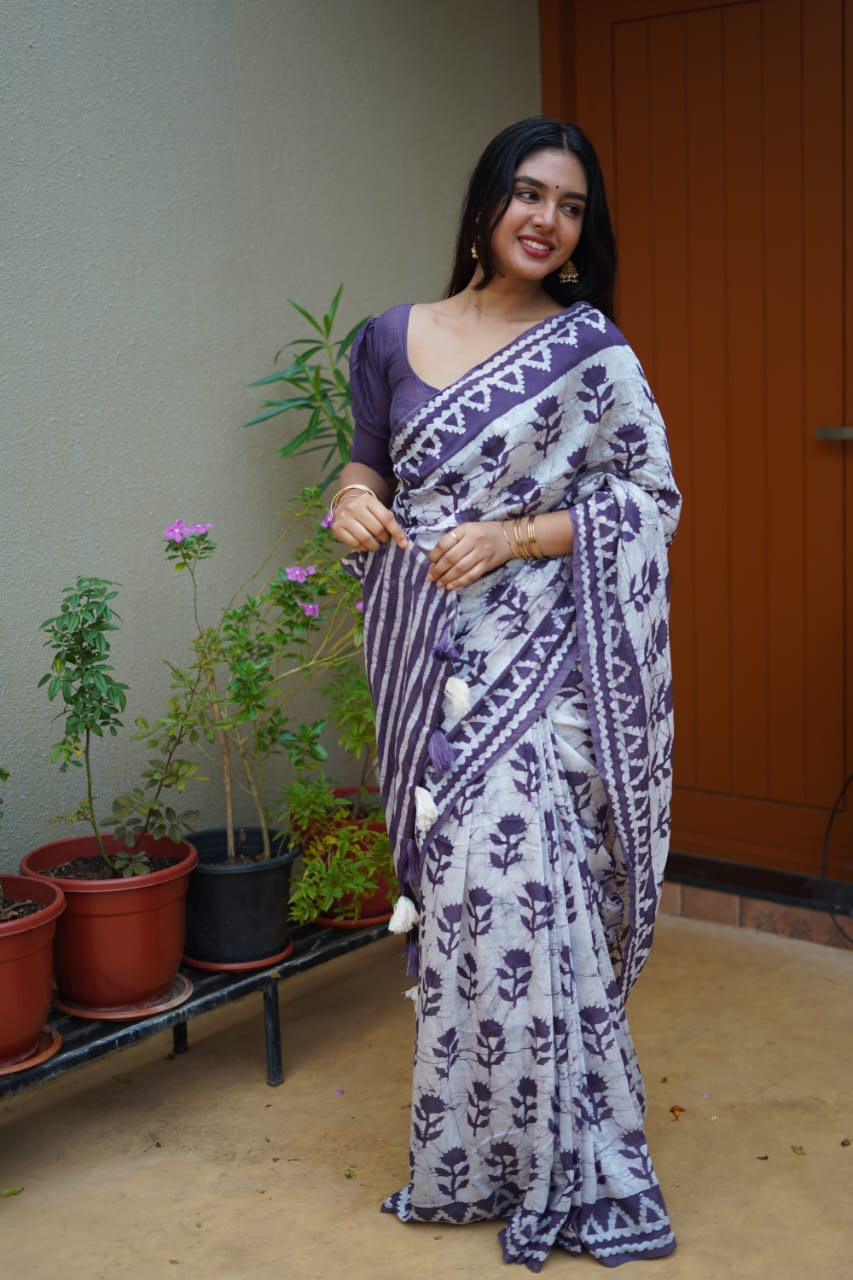 Soft pure chanderi cotton saree