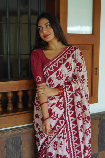 Soft pure chanderi cotton saree