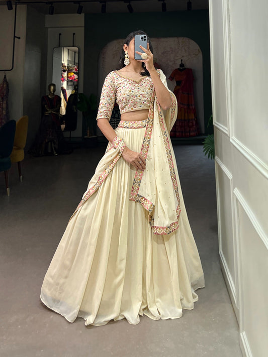 Vichithra silk lehenga choli