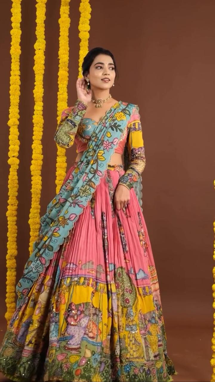 Kalamkari lehenga choli