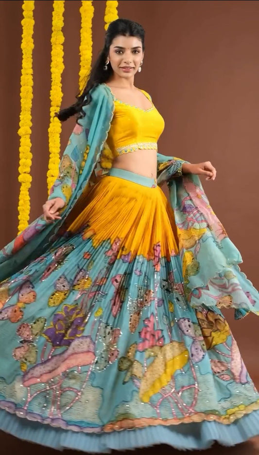 Chent crep lehenga coli