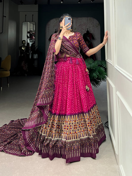 Tussar silk lehenga choli