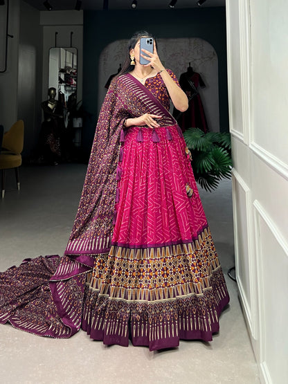 Tussar silk lehenga choli