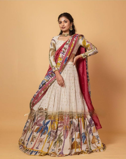 Chent crep lehenga choli