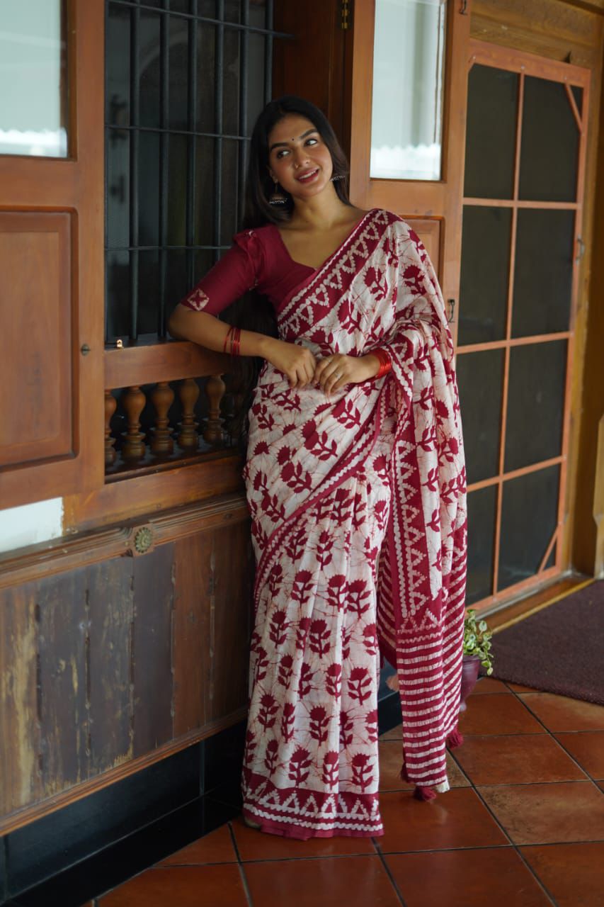 Soft pure chanderi cotton saree