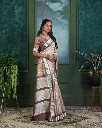 Viscose silk saree