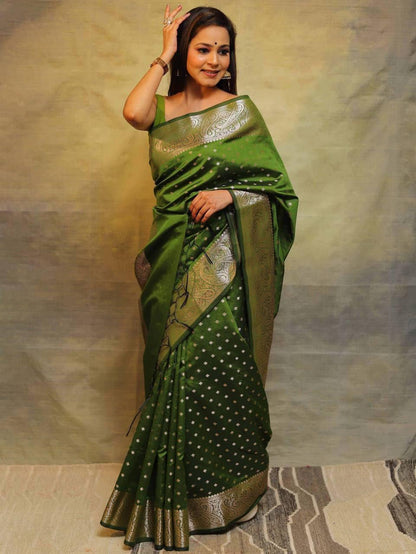 Soft lichi silk saree