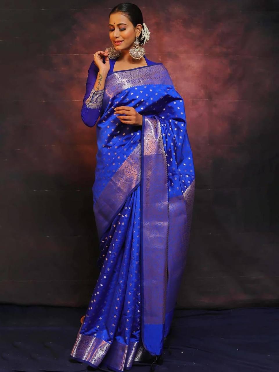 Soft lichi silk saree