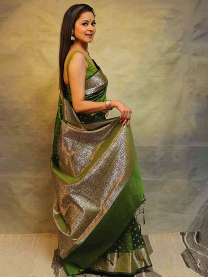 Soft lichi silk saree