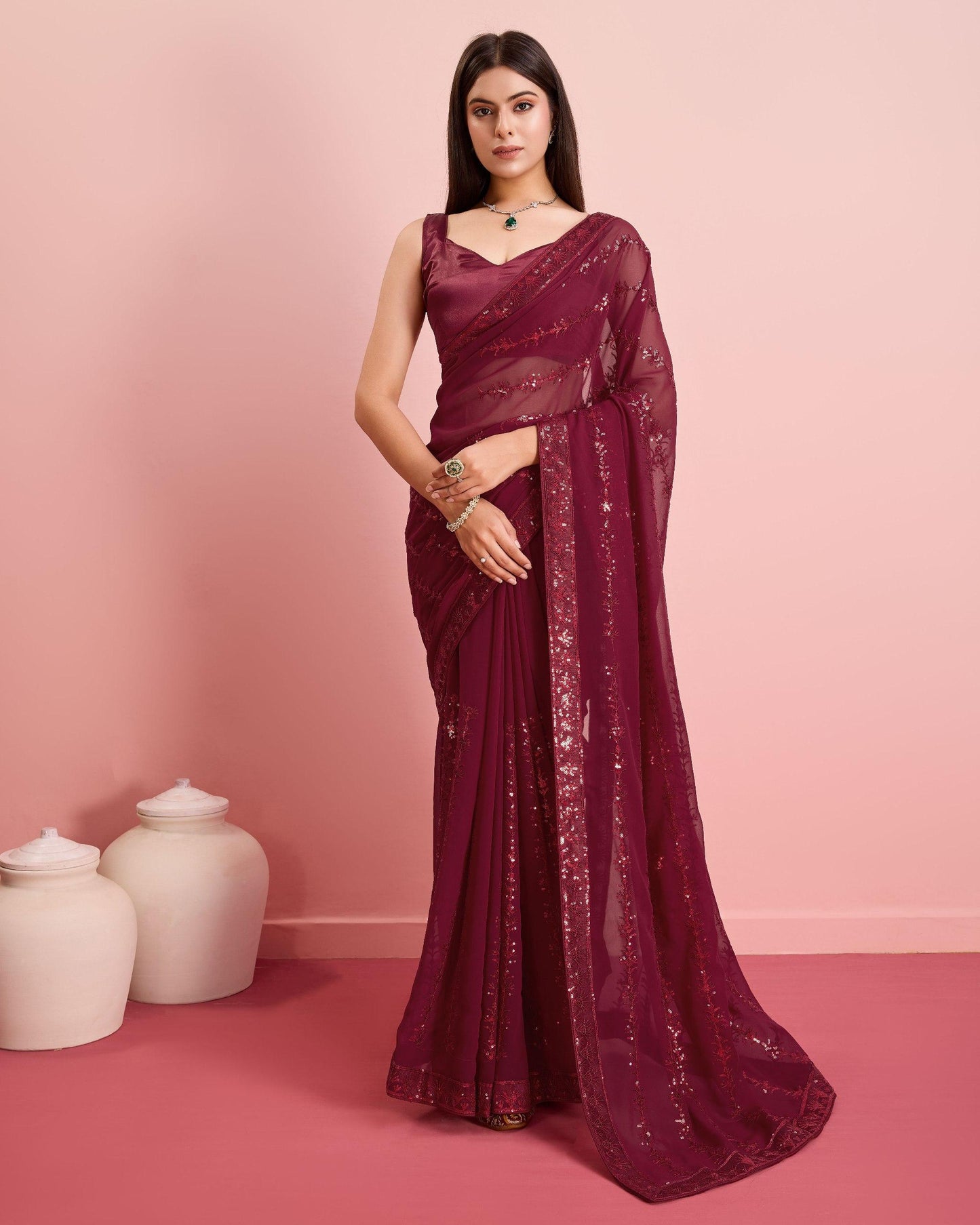 Soft georgette saree