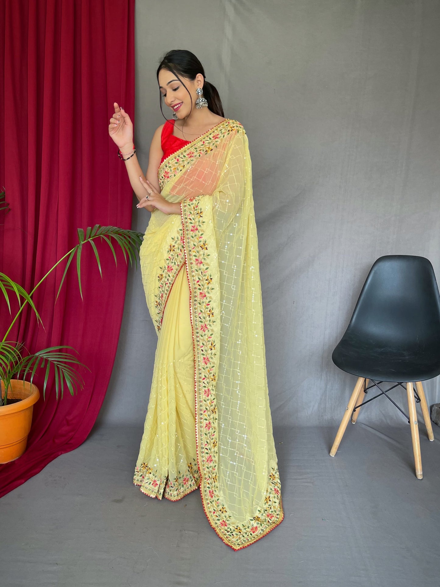 Pure georgette saree