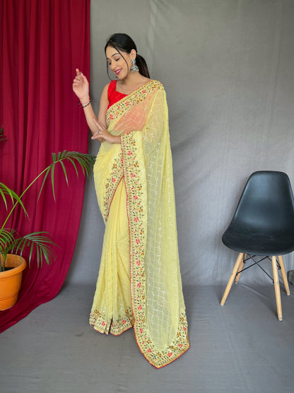 Pure georgette saree