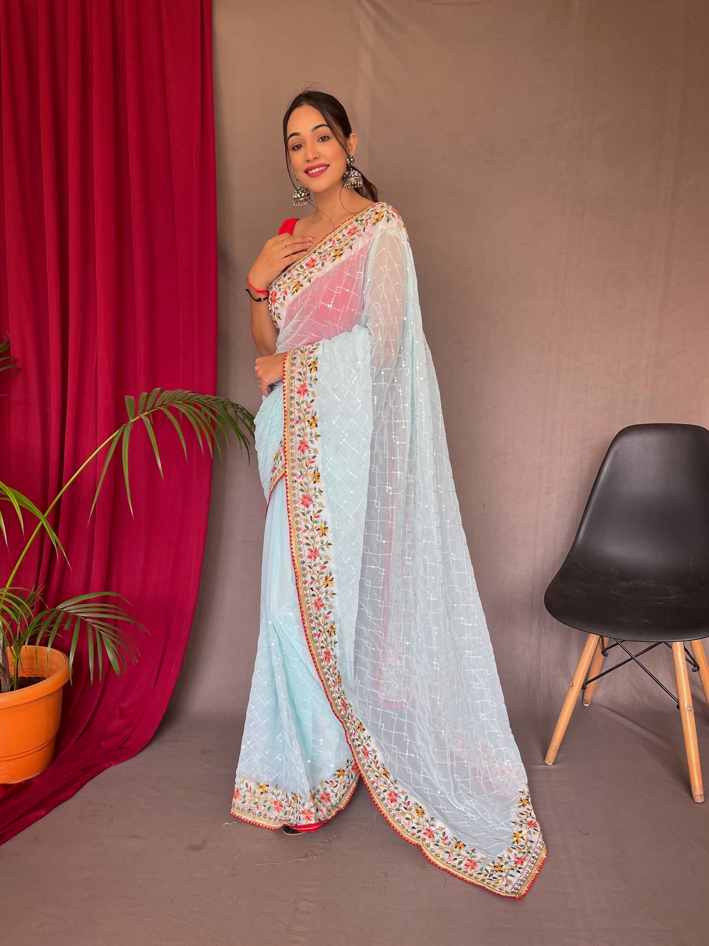 Pure georgette saree