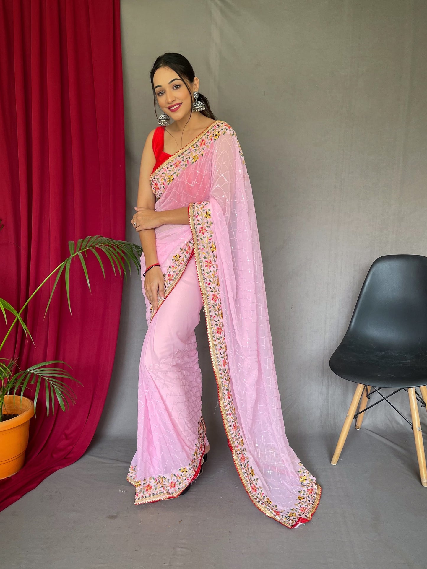 Pure georgette saree