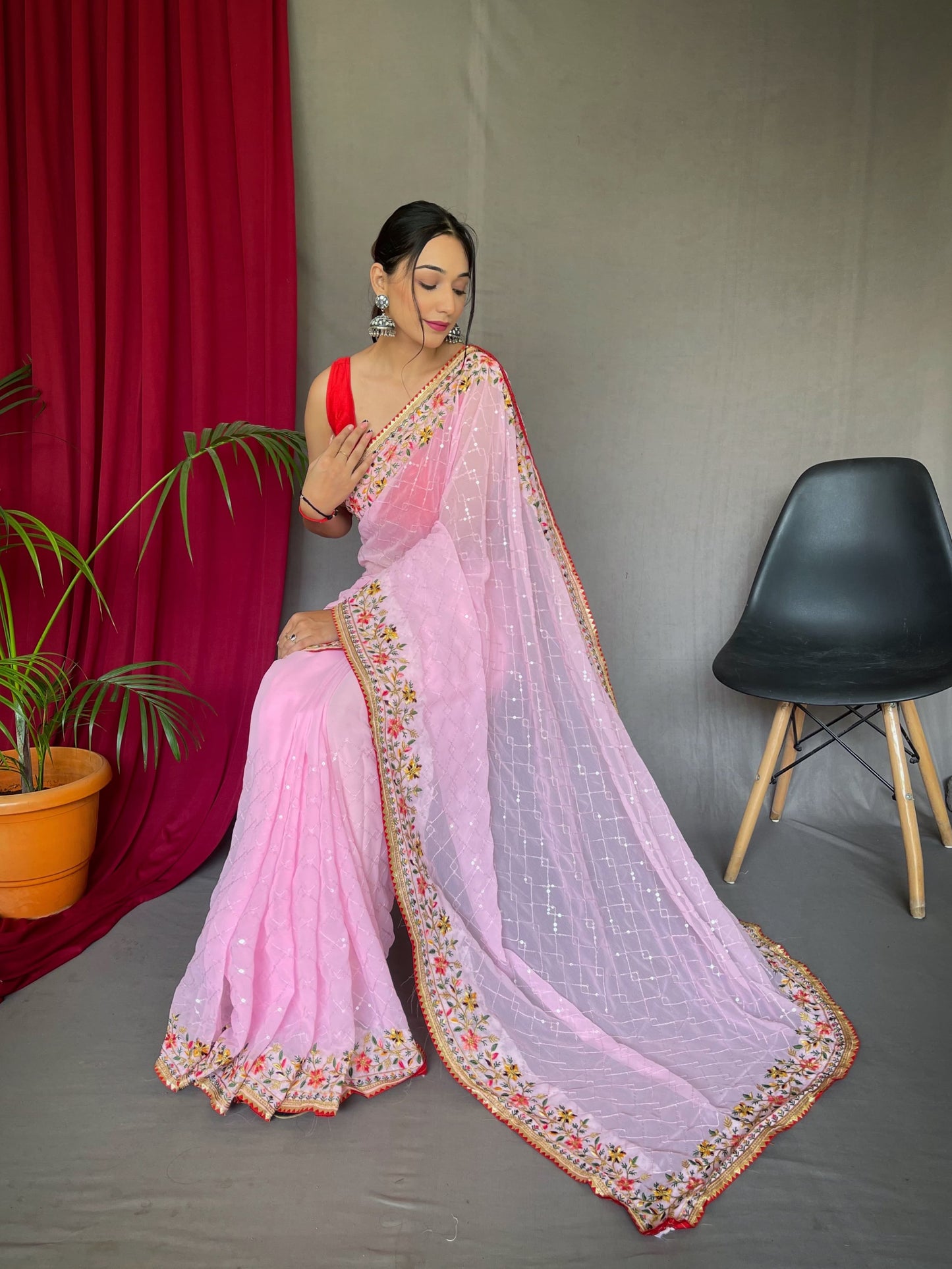 Pure georgette saree