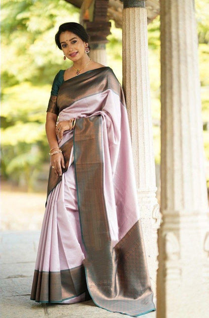 Soft lichi silk saree