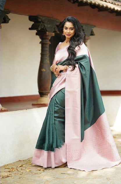 Soft lichi silk saree