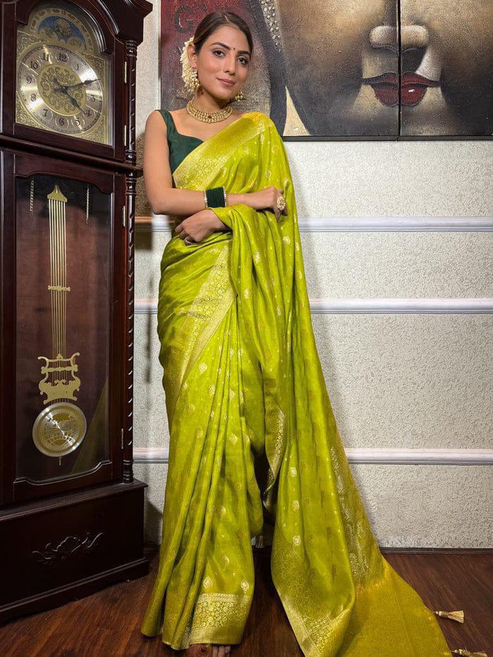 Soft lichi silk saree