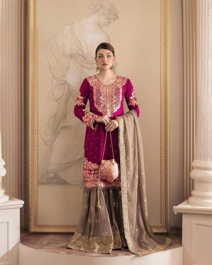 Fox georgette sharara suit