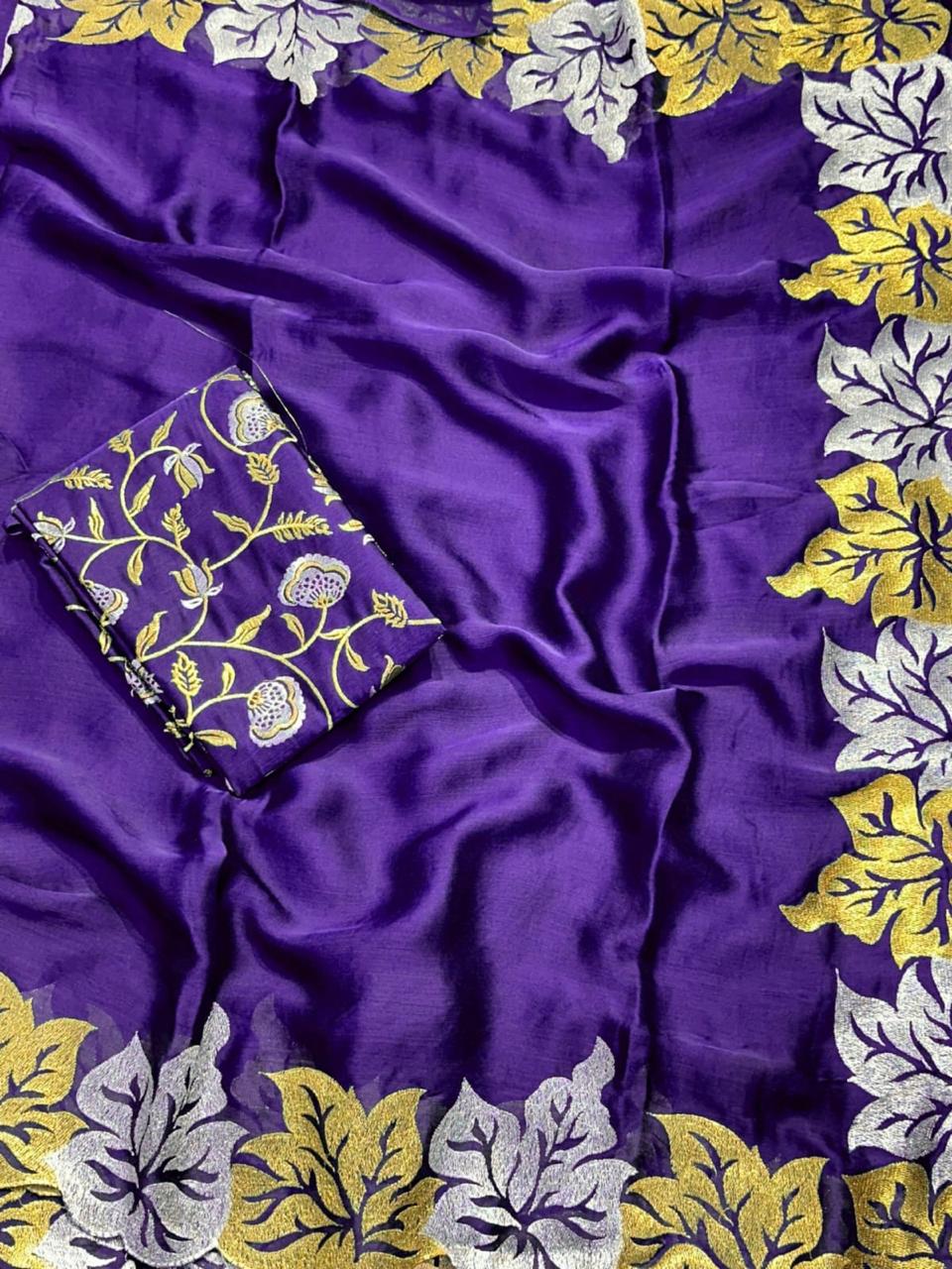 Rangoli chiffon silk saree