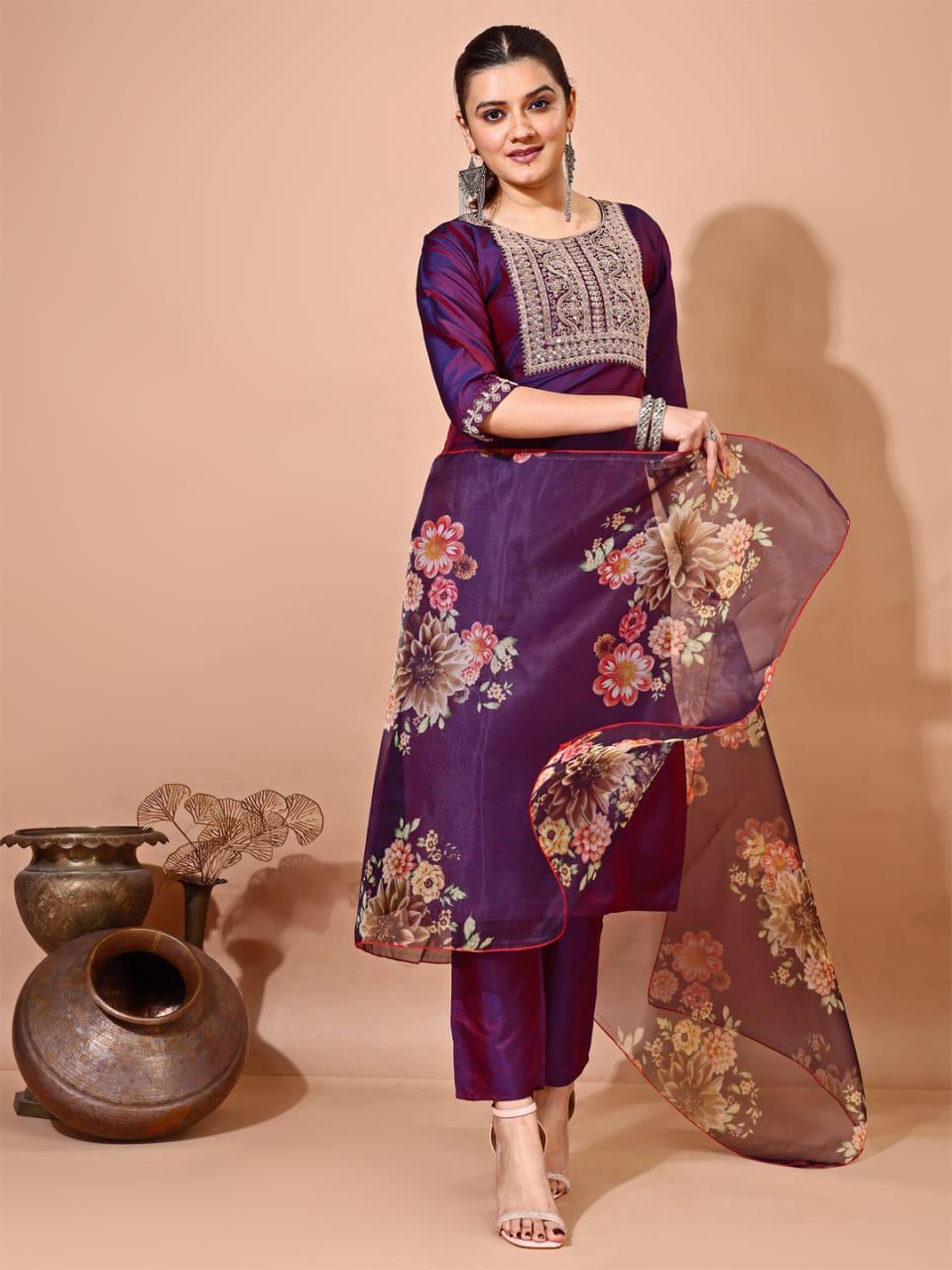 Taffeta silk kurti