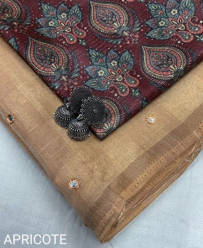 Linen  saree