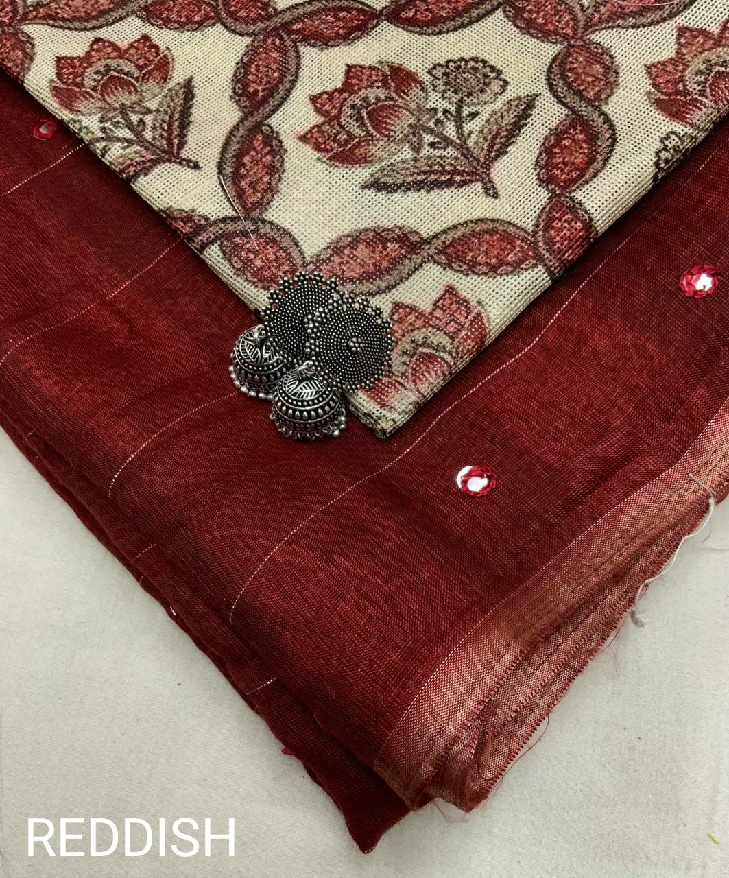 Linen  saree