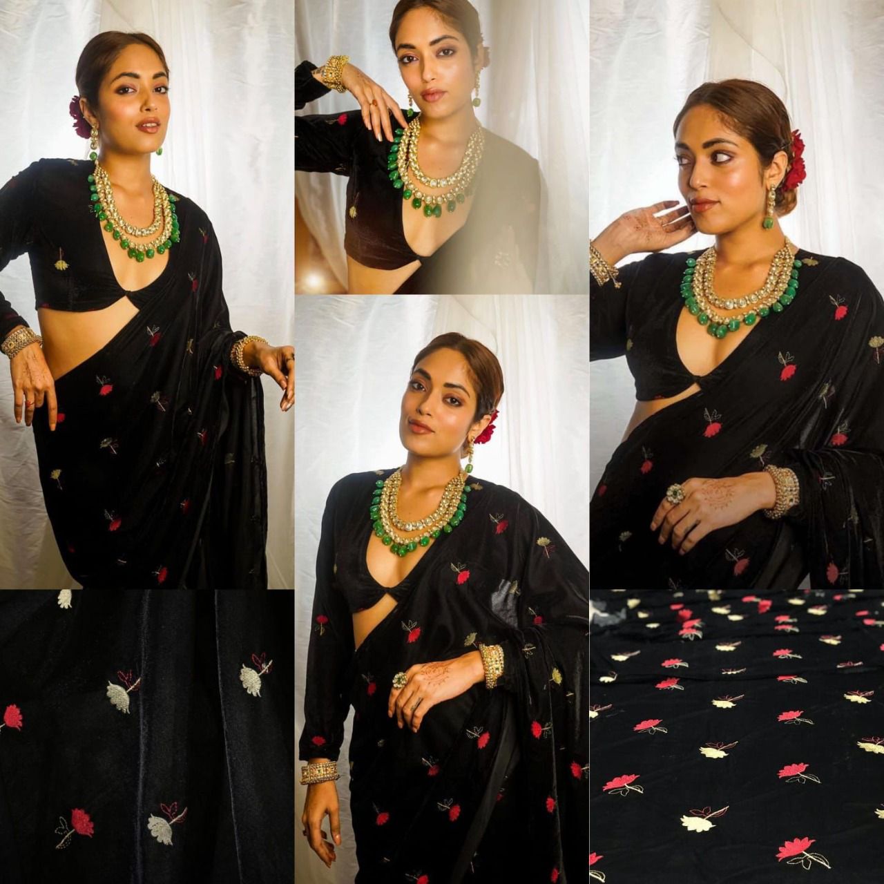 Velvet saree