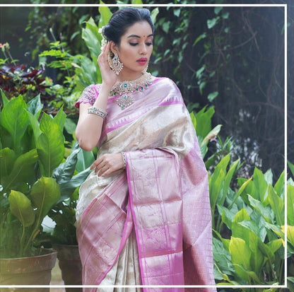 Lichi silk saree