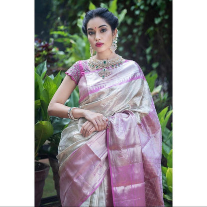 Lichi silk saree